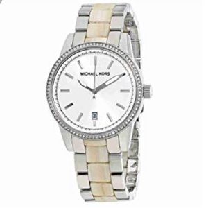 Michael Kors Silver and Horn Watch